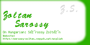 zoltan sarossy business card